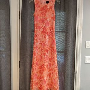 My Michelle Pink Floral Print Floor Length Dress